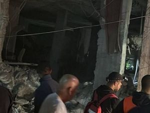 قصف مسجد الأنصار في مخيم جنين