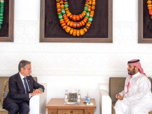 ولي العهد السعودي، الأمير محمد بن سلمان يلتقي وزير الخارجية الأمريكي، أنتوني بلينكن