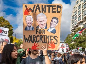 Arab American support for Biden drops from 59% to 17% amidst the ongoing Israeli-Hamas war. (Andy Soloman/ Shutterstock)