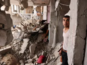 جانب من الدمار في قطاع غزة جراء العدوان الاسرائيلي