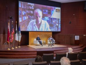 Dr. Norman Finkelstein Draws Crowds to GU-Q for Talk on Gaza after October 7