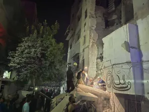 انهيار مبنى في حي التضامن- الصورة عن تويتر