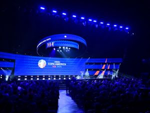 قرعة كوبا أمريكا 2024 (Photo by GIORGIO VIERA / AFP)