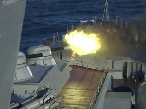 Black sea warship