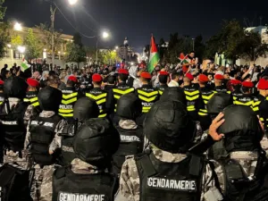 صورة من محيط السفارةالإسرائيلية في عمان