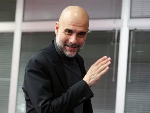 Mancherster City's Spanish head coach Pep Guardiola leaves after a press conference in Belgrade on December 12, 2023 on the eve of the UEFA Champions League 1st round, day 6, Group G football match berween Crvena Zvezda Beograd and Manchester City. (Photo by PEDJA MILOSAVLJEVIC / AFP)