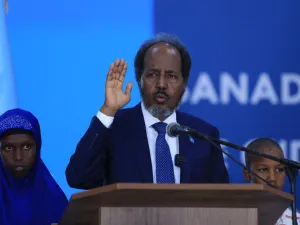 الرئيس الصومالي حسن شيخ محمد. وكالة الصحافة الفرنسية