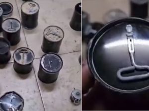 Did Israel drop cans containing explosives in Gaza?