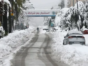 ثلوج في العاصمة الأردنية عمان