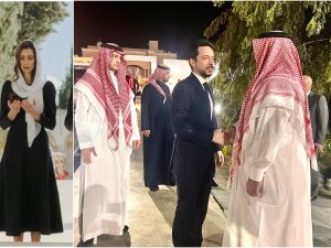 الأمير الحسين يقدم واجب العزاء - الأميرة رجوة عن ضريح الملك الحسين