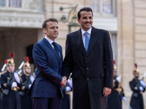 Tamim ben Hamad and Macron