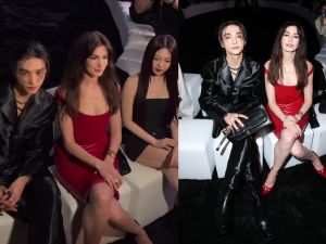 Video of Hyunjin and Ningning with Anne Hathaway at fashion show goes viral. (X)
