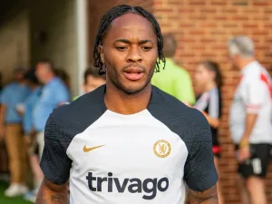 Raheem Sterling #17 of Chelsea FC warms up before a pre-season friendly match against Wrexham AFC at Kenan Stadium on July 19, 2023 in Chapel Hill, North Carolina. Jacob Kupferman/Getty Images/AFP (Photo by Jacob Kupferman / GETTY IMAGES NORTH AMERICA / Getty Images via AFP)