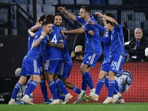 منتخب إيطاليا يباشر استعداداته لبطولة يورو 2024 (Photo by Filippo MONTEFORTE / AFP)