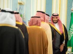 الأمير محمد بن سلمان يستقبل المهنئين بشهر رمضان المبارك 