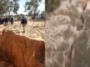 From (X.com) Ground cracks
