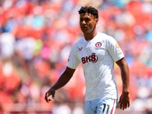 Ollie Watkins of Aston Villa during the Premier League Summer Series match between Aston Villa and Brentford FC at FedExField on July 30, 2023 in Landover, Maryland. Mike Stobe/Getty Images/AFP (Photo by Mike Stobe / GETTY IMAGES NORTH AMERICA / Getty Images via AFP)