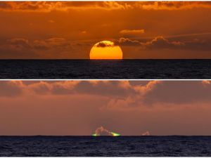 أمريكي يرصد هالة خضراء حول الشمس