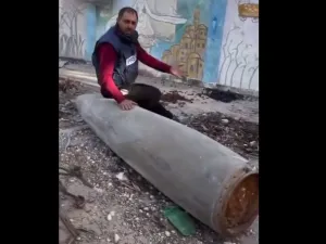صاروخ اسرائيلي لم ينفجر في غزة 