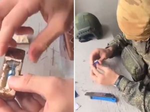 Explosive bomb inside chocolate