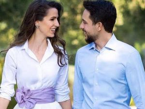 الأمير الحسين وزوجته الأميرة رجوة