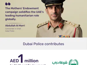 Dubai Police contributes AED 1 million to Mothers’ Endowment campaign