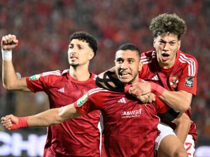 الأهلي يحتفظ باللقب الإفريقي (Photo by Khaled DESOUKI / AFP) 