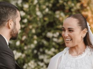 السيد علي ناصر جودة وعروسه تمارا رسماني