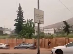 انهيار جدار مقبرة في أربيل 