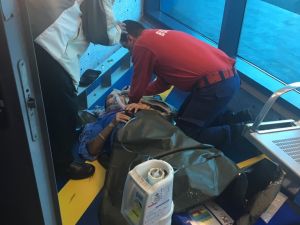 طائرة قطرية - مطب هوائي - إصابات