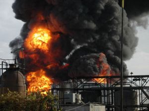 Homs Refinery Fire