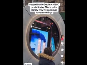 Dublin people display 9/11 attacks on live portal with New York