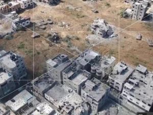 جانب ما استهداف القسام دبابة ميركافاه بواسطة طائرة مسيرة خلال المعارك الدائرة في جباليا