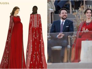 فستان الأميرة رجوة في اليوبيل الفضي من تصميم هنيدة الصيرفي فستان الأميرة رجوة في اليوبيل الفضي من تصميم هنيدة الصيرفي