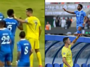 تصرف غريب من رونالدو مع لاعب المنتخب التركي