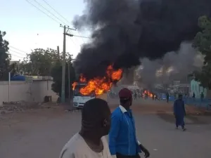 جانب من المعارك الدائرة في مدينة الفاشر 