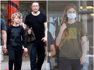 إيلون ماسك مع ابنه زافيير قبل وبعد التحول  إيلون ماسك مع ابنه زافيير قبل وبعد التحول