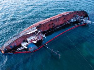 Oil tanker capsized