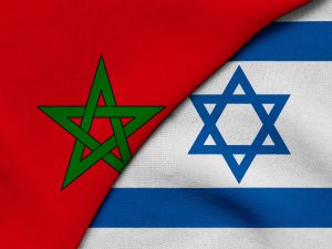Flag of Morocco and Israel