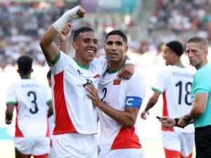 المغرب تحقق المركز الثالث وتنال البرونزية (Photo by ALAIN JOCARD / AFP)