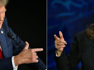 Donald Trump and Kamala Harris 