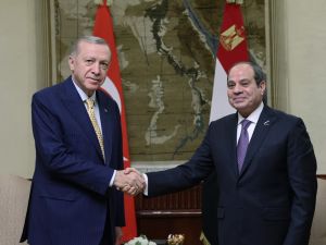 الرئيس المصري عبد الفتاح السيسي ونظيره التركي رجب طيب أردوغان