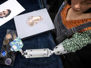 Ai-Da the robot paints and sells her own artwork for $180K