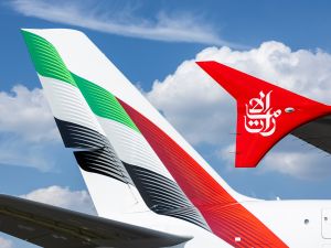 Emirates operates Boeing 777s to Kuwait and Dammam