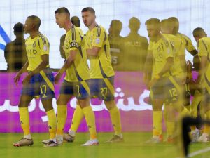 النصر يتحدى الرياض اليوم (Photo by Fayez NURELDINE / AFP)