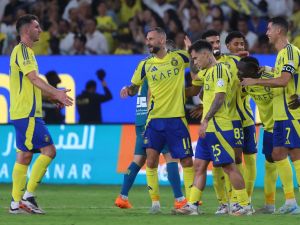 النصر في مواجهة صعبة أمام القادسية اليوم (Photo by Fayez NURELDINE / AFP)