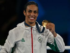 Gold medallist Algeria's Imane Khelif