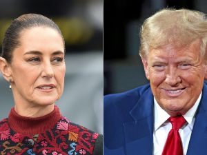 Claudia Sheinbaum and Donald Trump