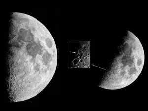 What is behind the “X” mark on the moon’s surface? (Jeddah Astronomy Society Facebook)