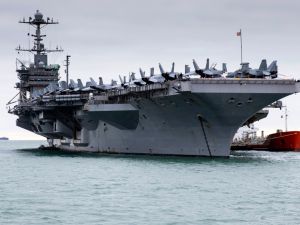 Houthis claim missile and Drone attack on US aircraft carrier in Red Sea